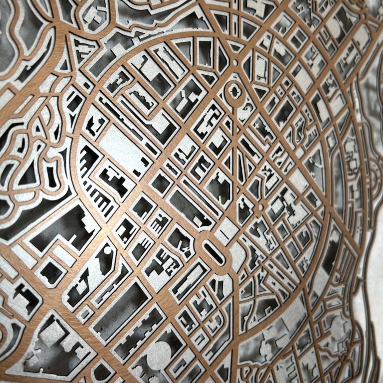 Decor “MAP OF YEREVAN” 45x64cm